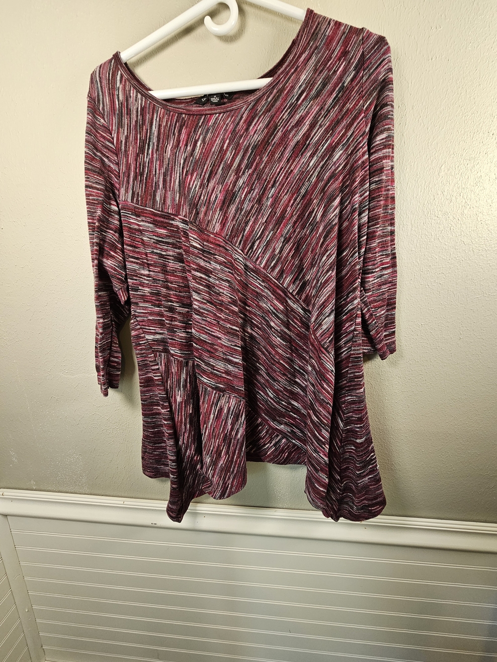 Women's Marled Pink Pullover Tunic Top